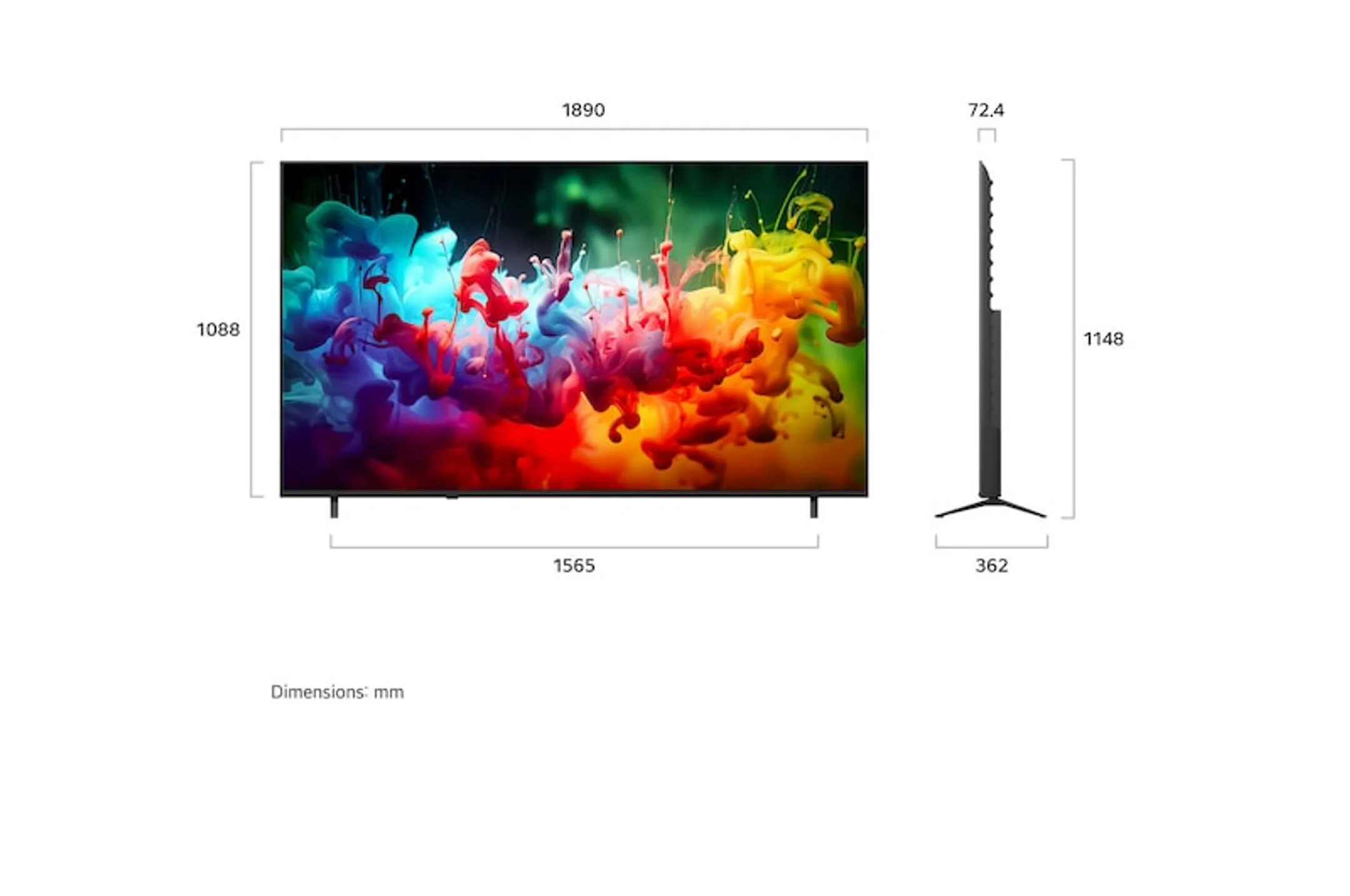 QNED AI Mini LED 4K TV 85QNED72B6A (2026) - 85 pouces