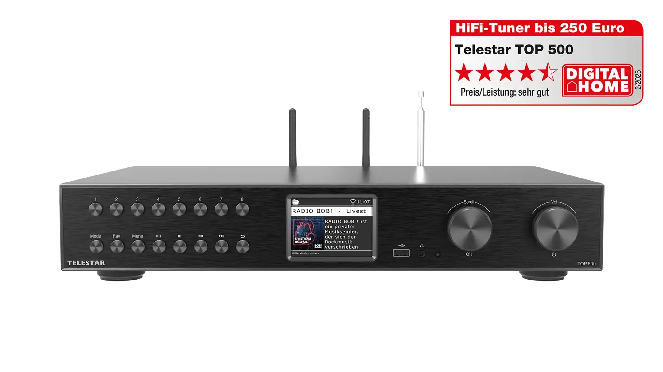 Radio TOP 500 HiFi-tuner - Noir