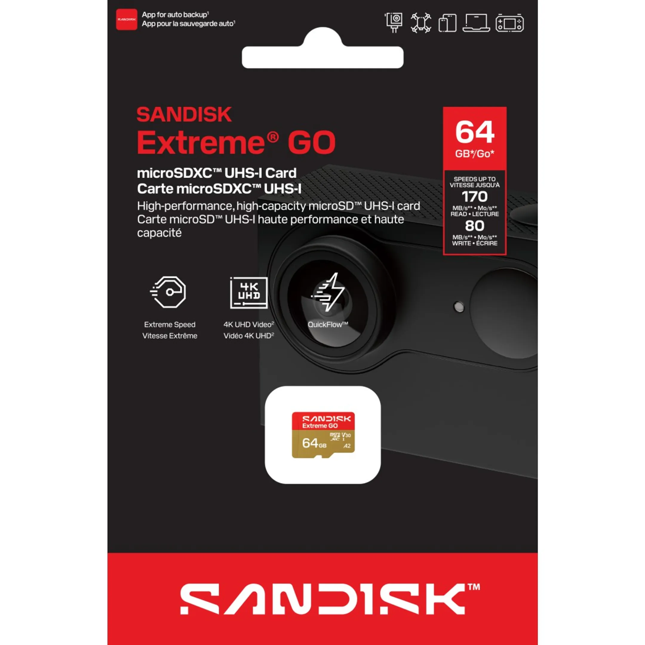 Carte MicroSDXC Extreme GO 64 Go