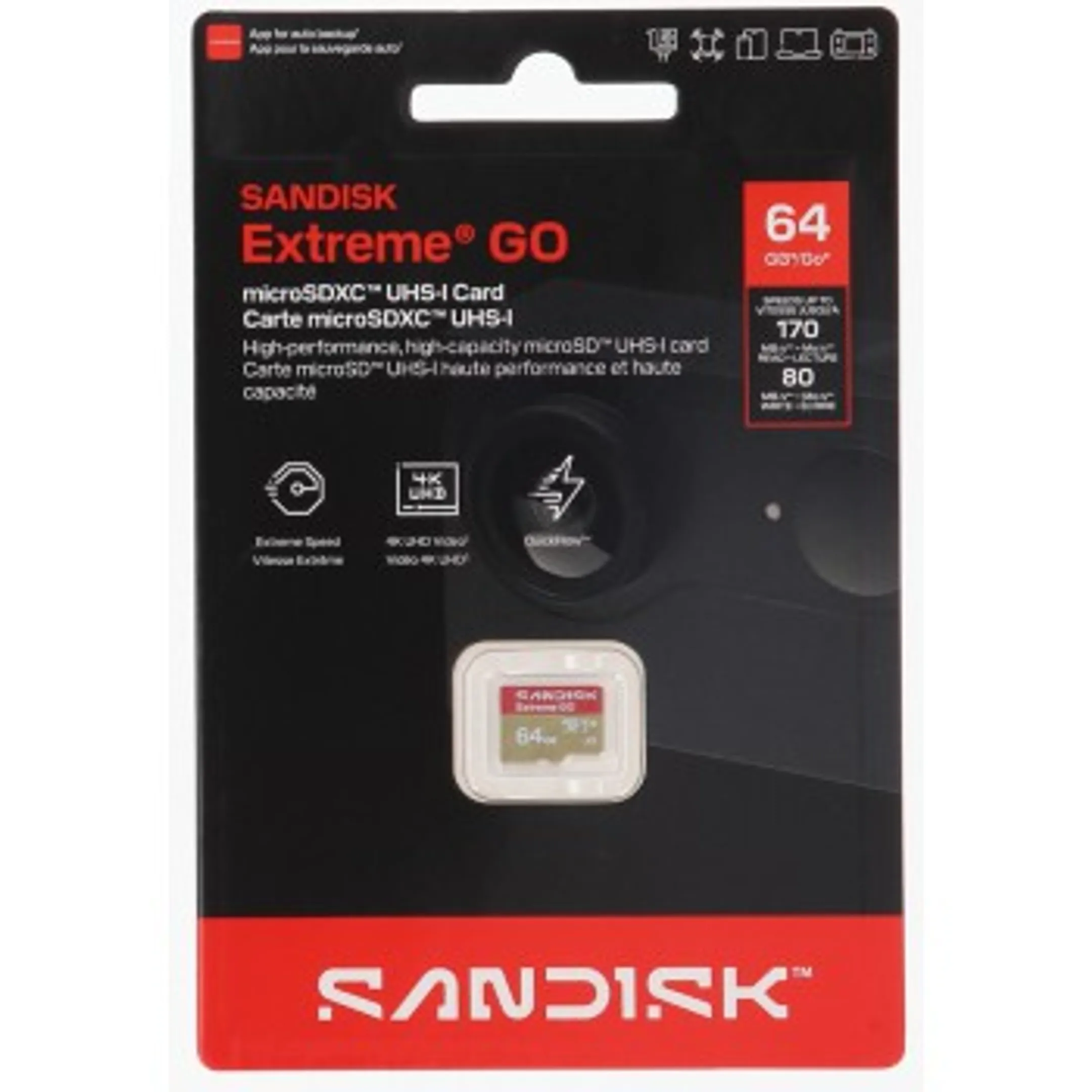 Carte MicroSDXC Extreme GO 64 Go