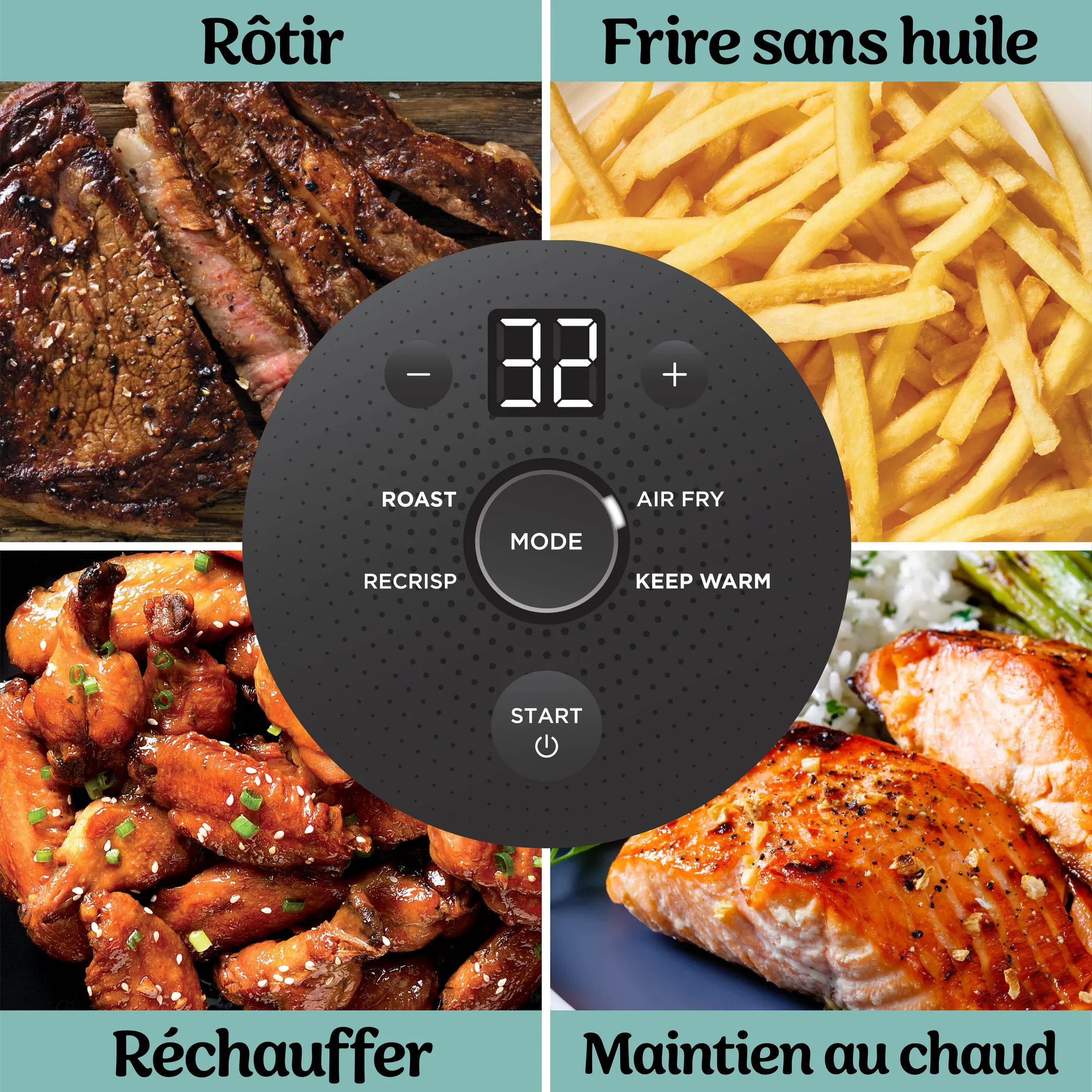 Airfryer CRISPi 4-en-1 FN201EUBL1