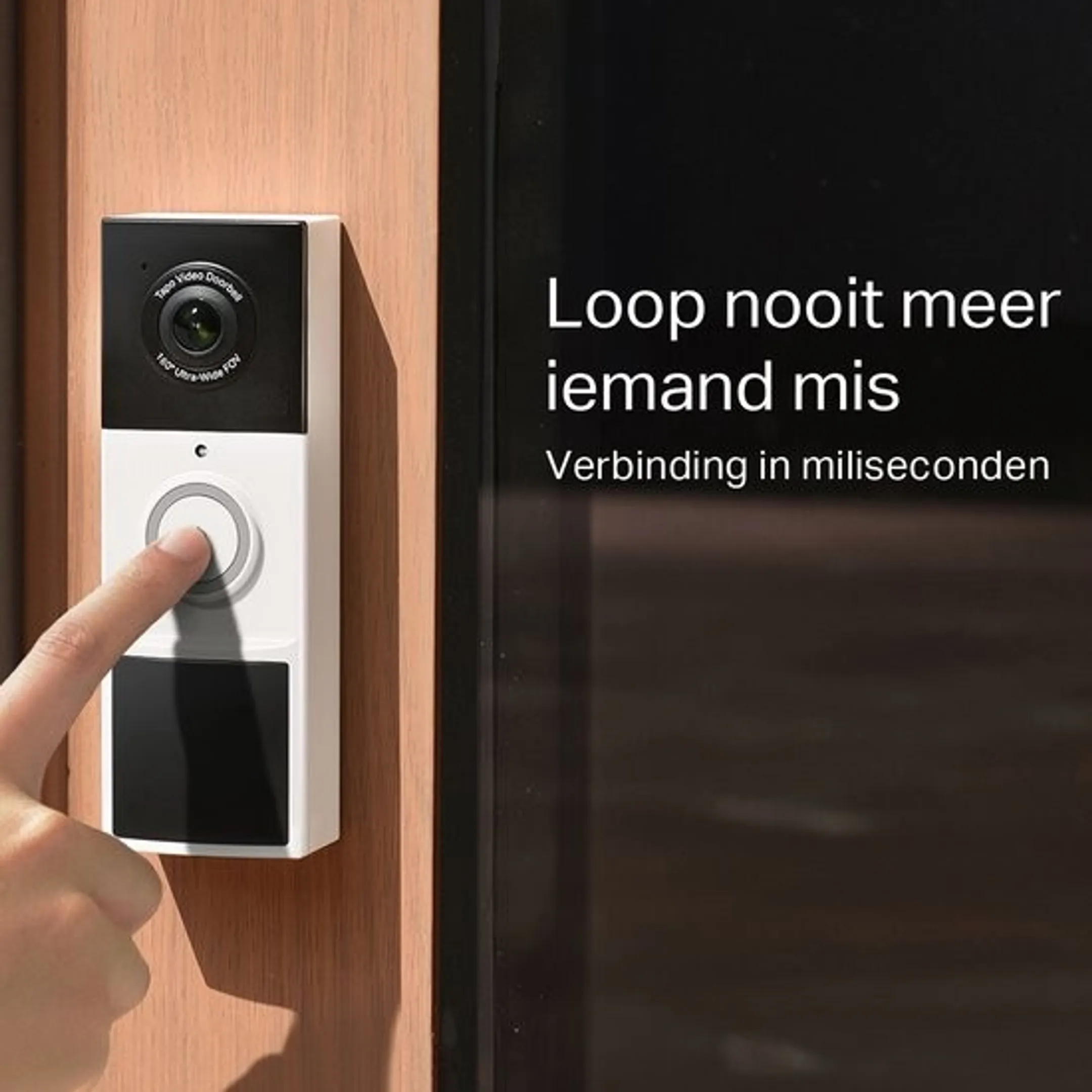 D210 Draadloze video deurbel op batterij - Inclusief chime/gong 