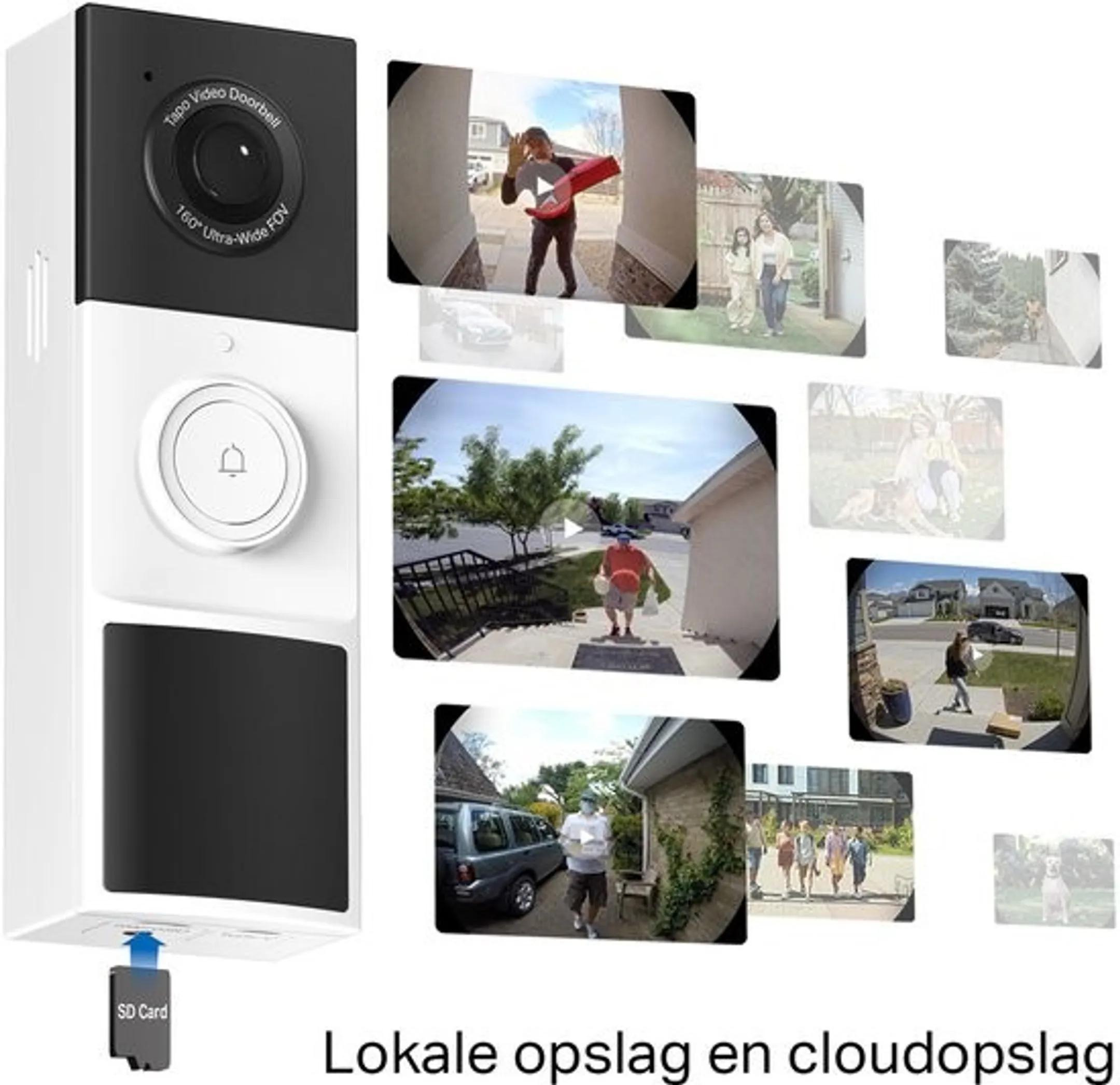 D210 Draadloze video deurbel op batterij - Inclusief chime/gong 