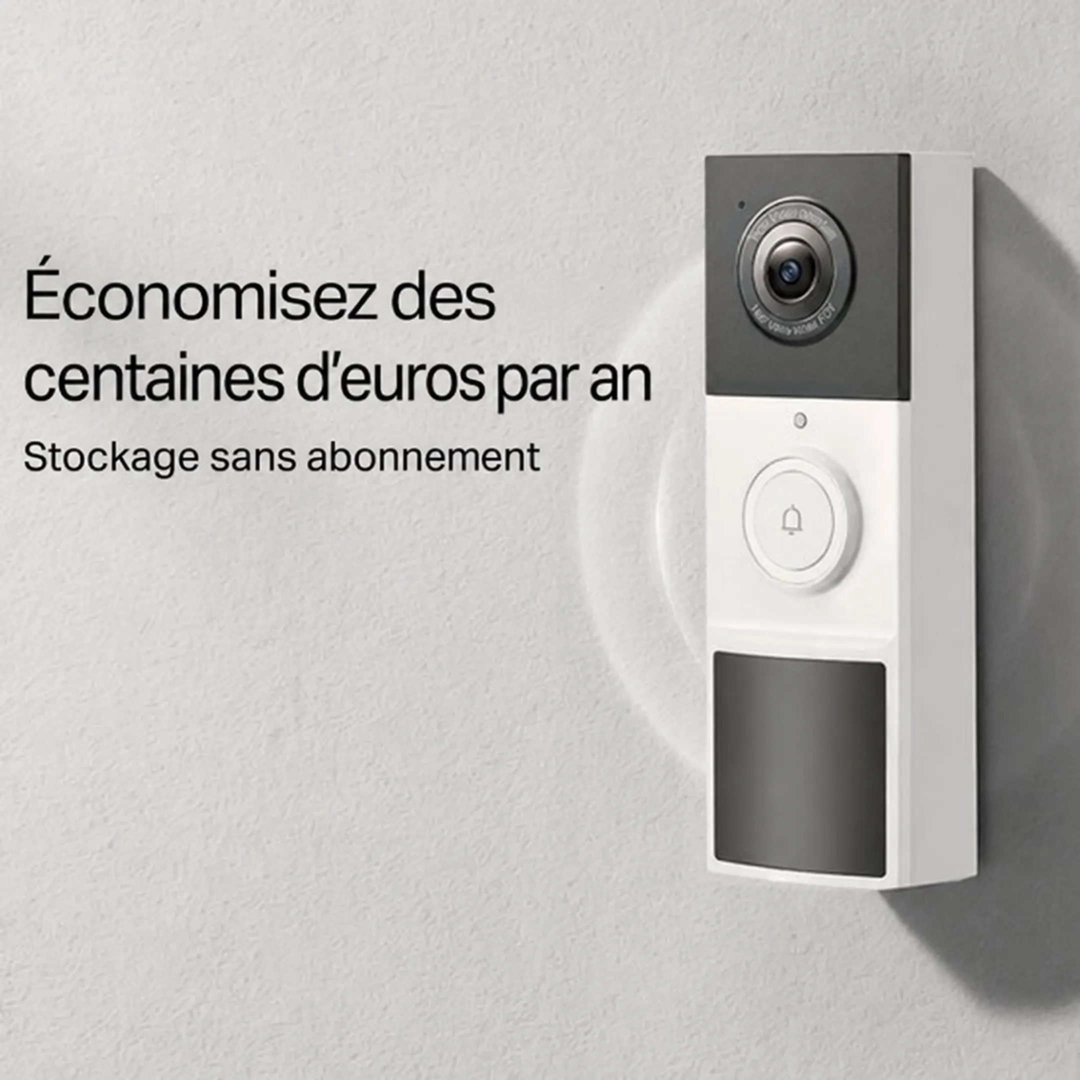 D210 Sonnette vidéo sans fil sur batterie - Carillon inclus