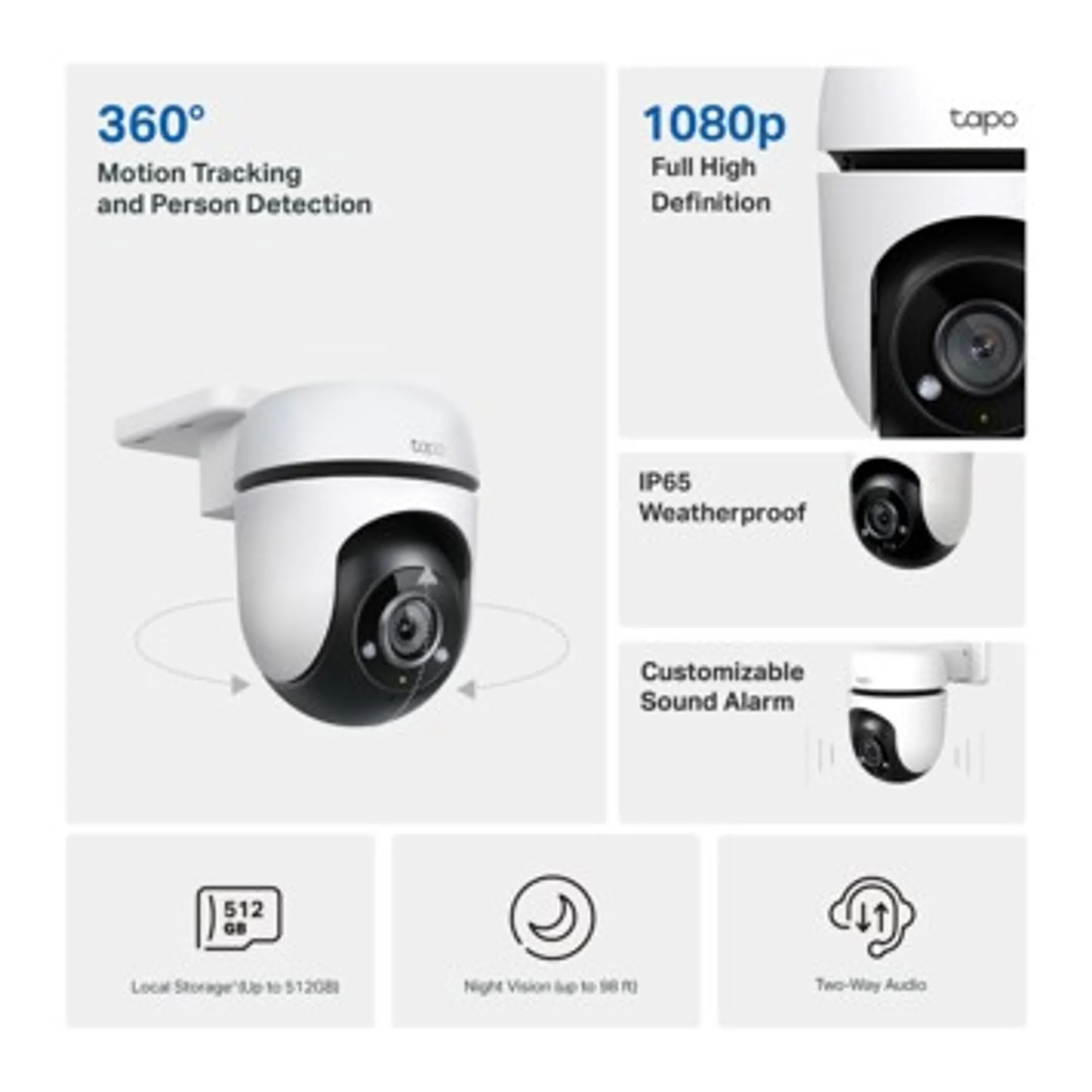 TC40 Pan/Tilt Beveiligingscamera Full HD - Wit