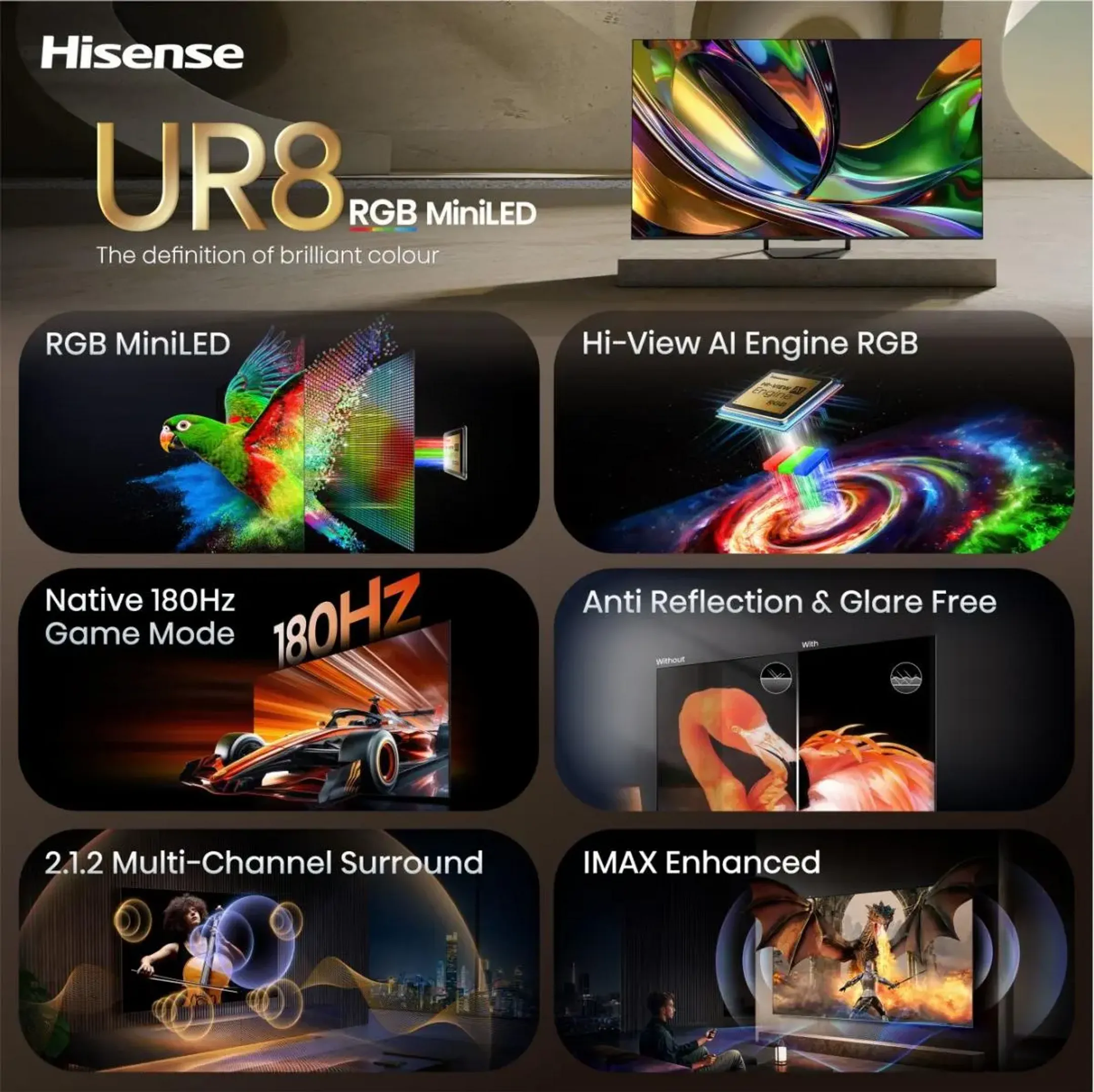 RGB MiniLED 4K TV 75UR8S (2026) - 75 pouces