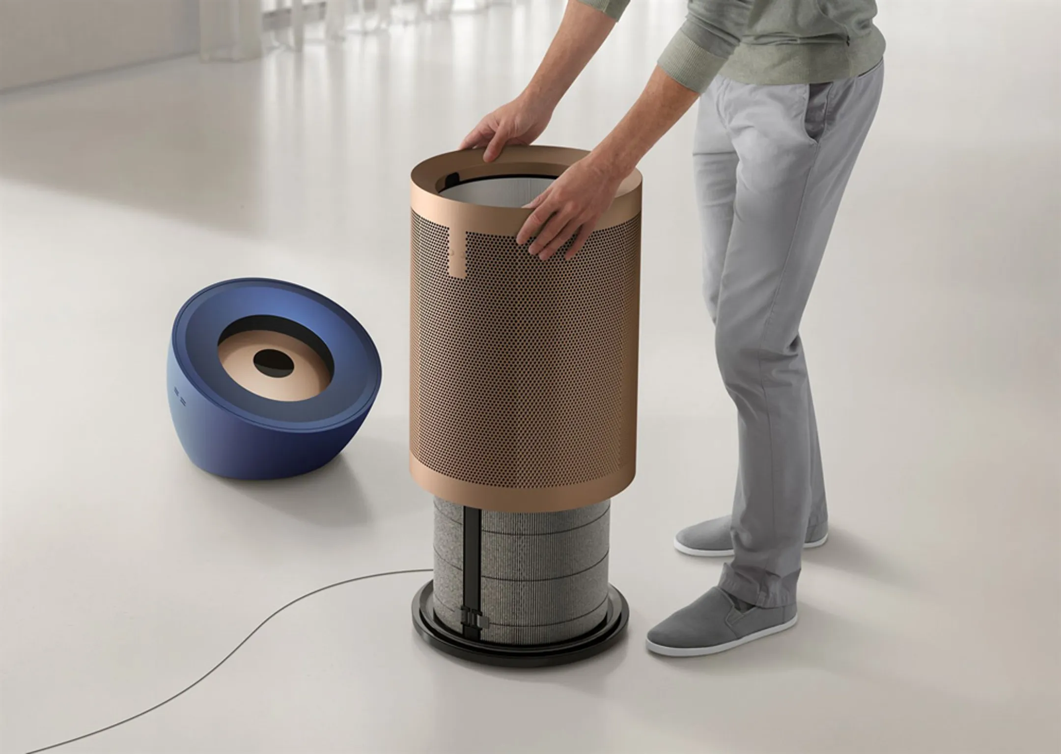 Big & Quiet Air Purifier Activated K-Carbon Filter
