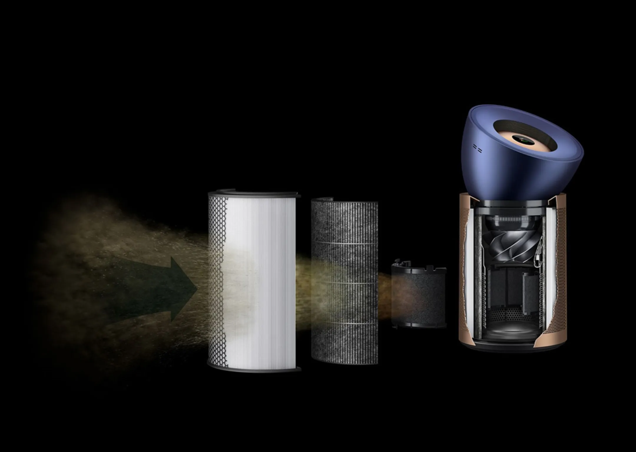 Big & Quiet Air Purifier Activated K-Carbon Filter