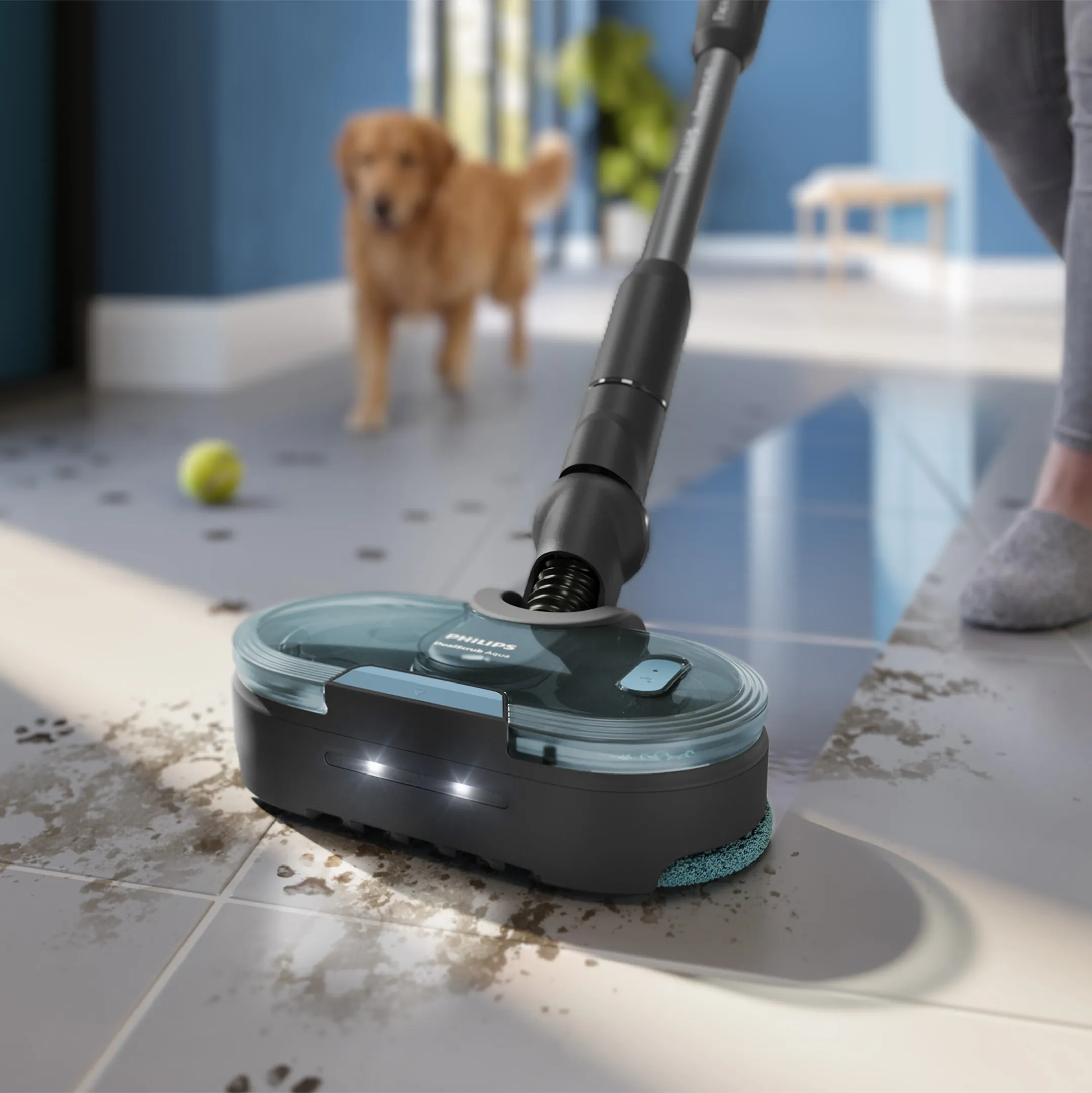 Aspirateur balai PowerUp IQ 80 Aqua+ Complete XC8384/10