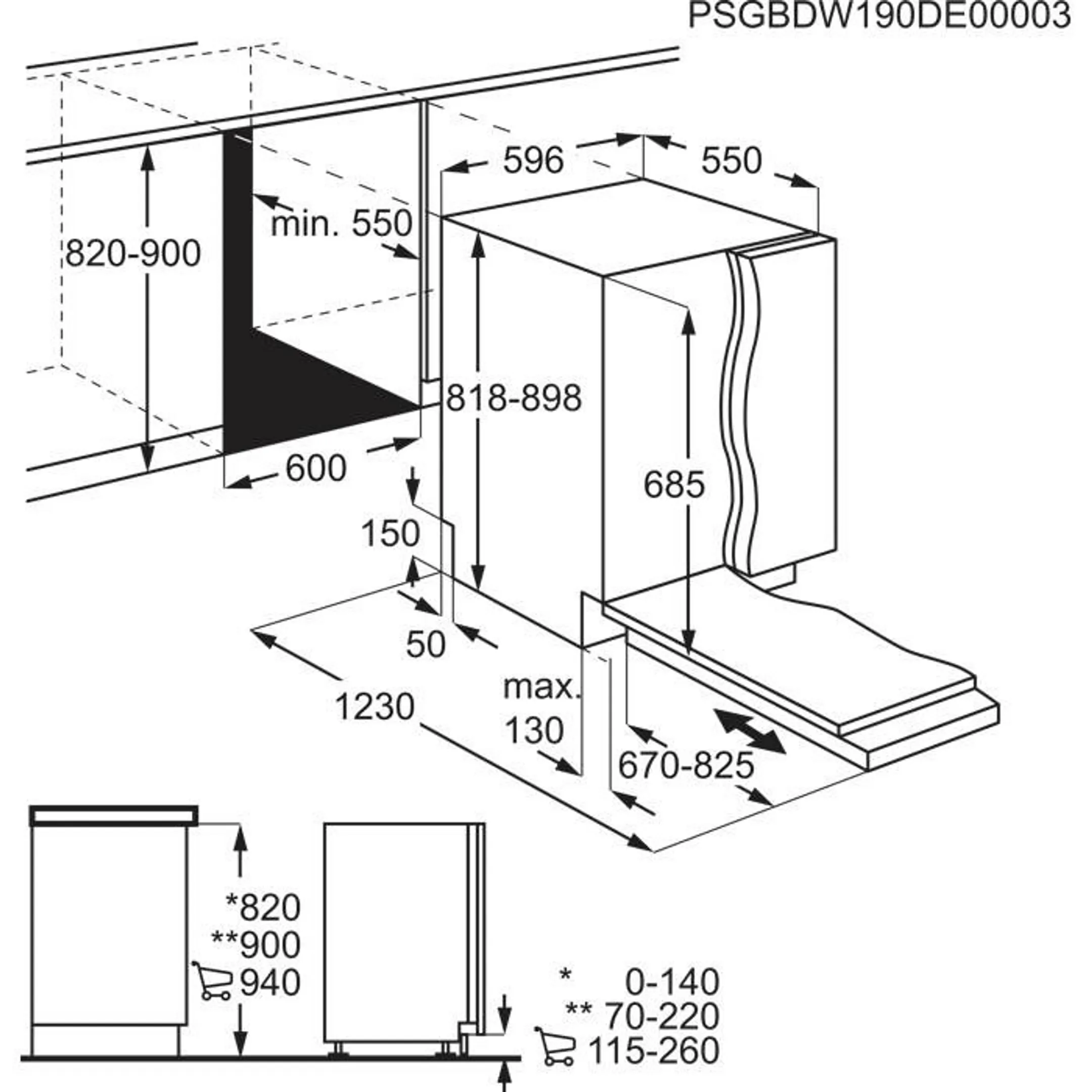 Lave-vaisselle encastrable FSK73768P