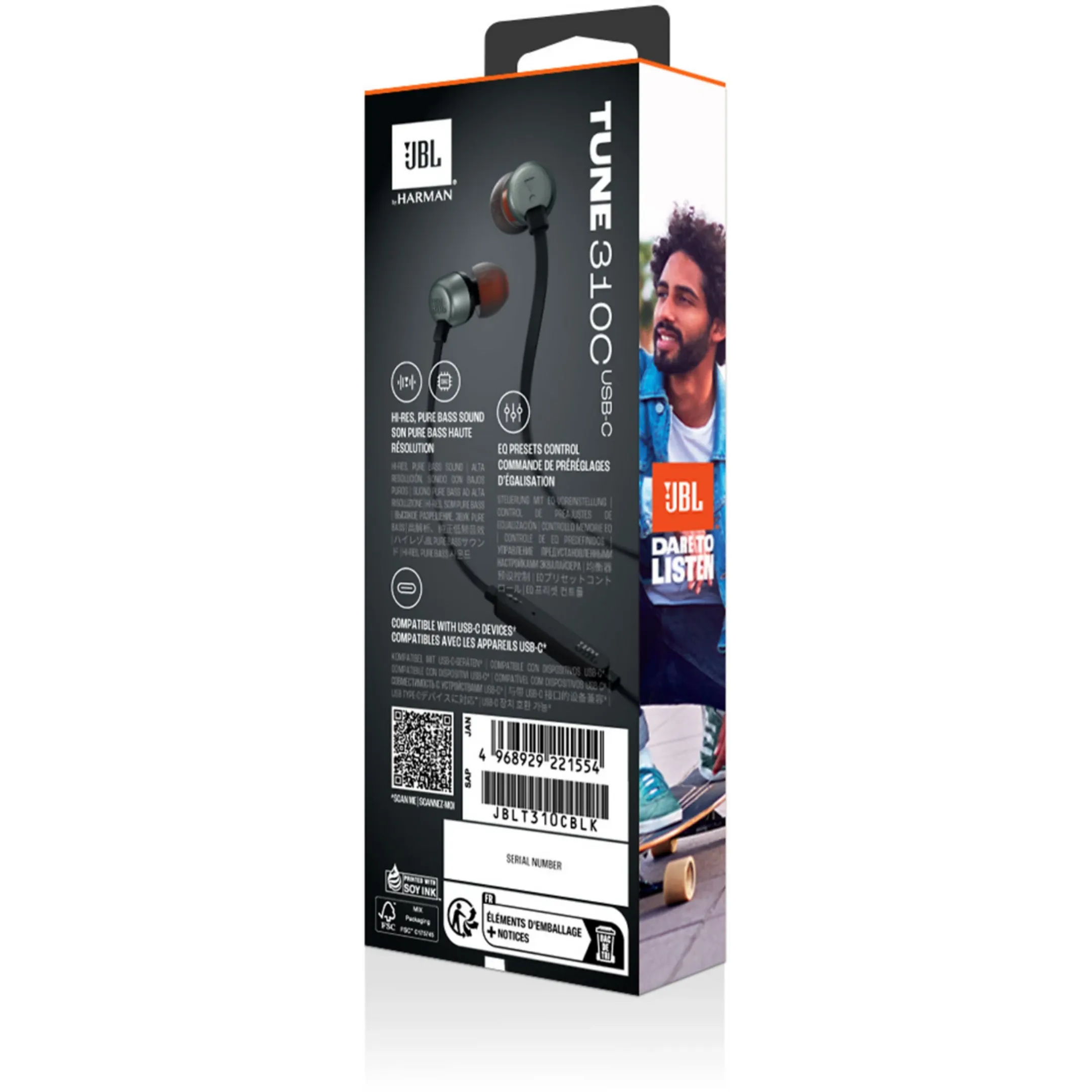 Ecouteurs Tune 310C USB-C In-ear - Noir