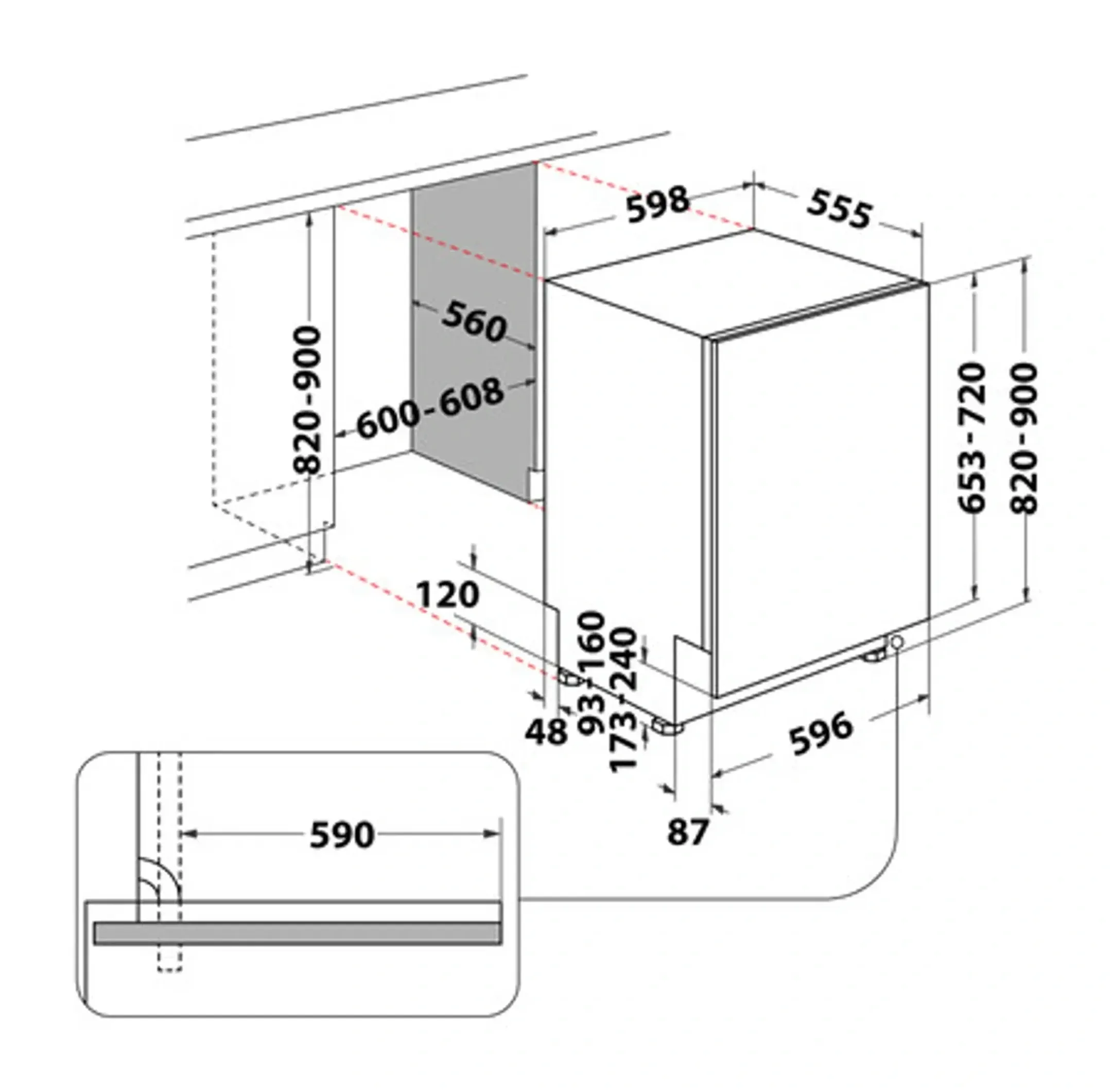 Lave-vaisselle encastrable D2I HD524 A