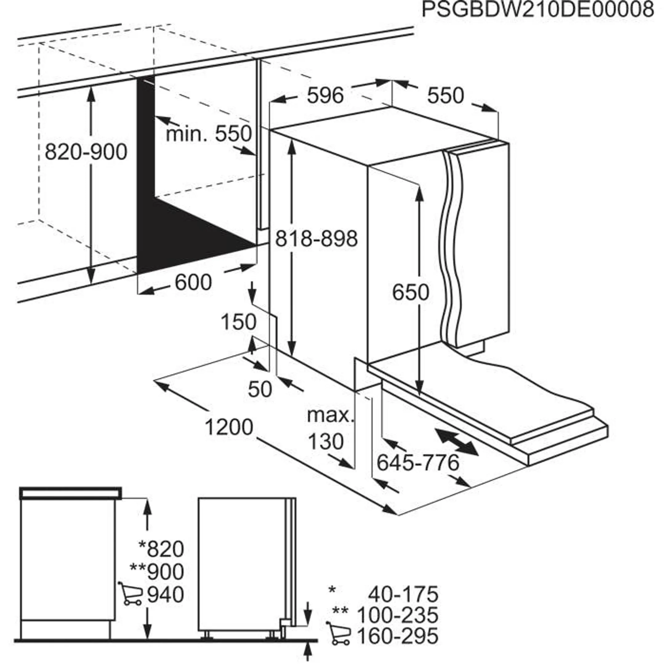 Lave-vaisselle encastrable SMI4ECS28E Serie 4 Home Connect 