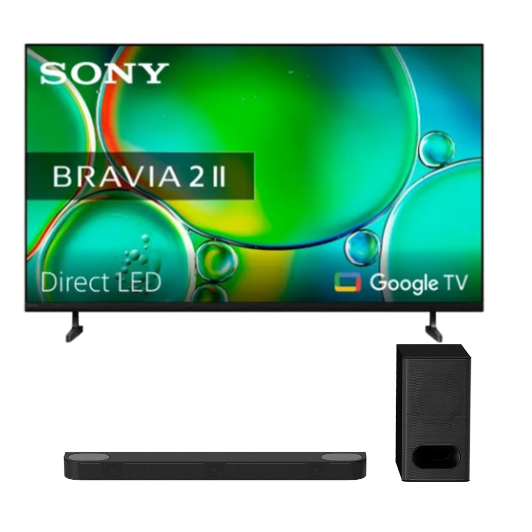 Sony Bundel - Direct LED 4K TV BRAVIA 2 || K55S25VM2PB (2026) - 55 inch + BRAVIA Theatre Bar 6 Soundbar