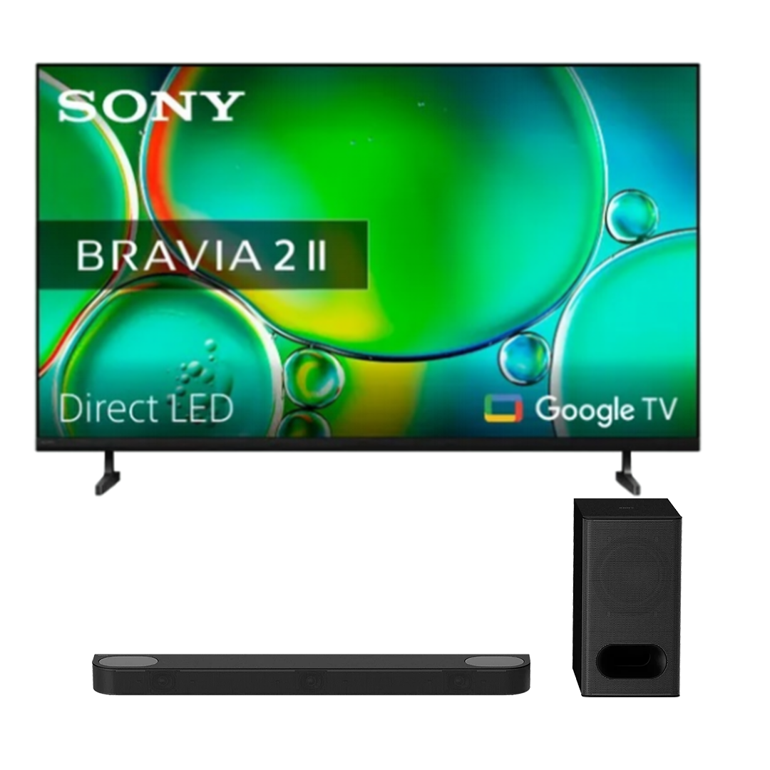 Sony Bundel - Direct LED 4K TV BRAVIA 2 || K75S25M2PB (2026) - 75 inch + BRAVIA Theatre Bar 6 Soundbar