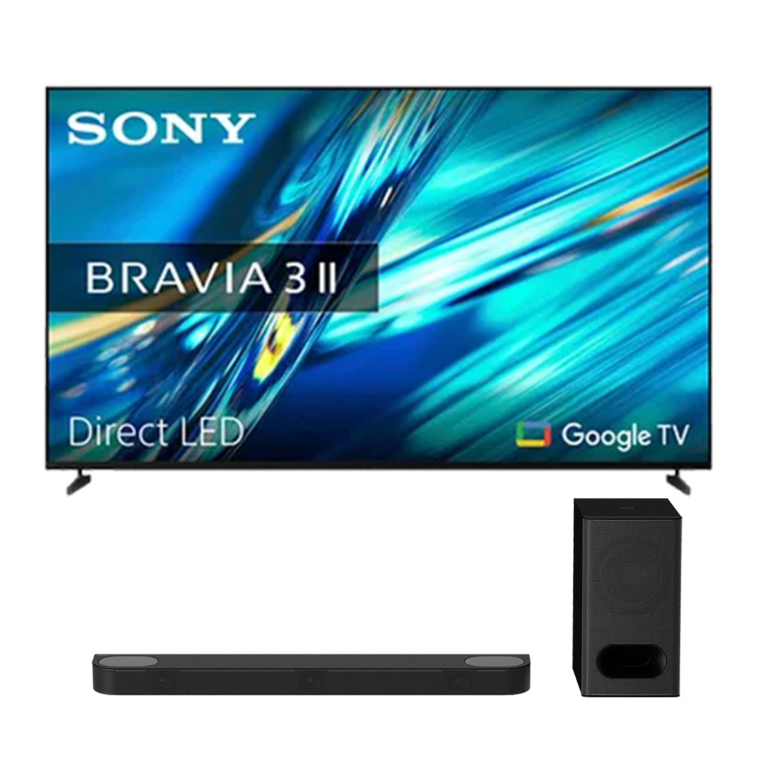 Sony Bundel - Direct LED 4K TV BRAVIA 3 II K85XR35M2PB (2026) - 85 inch + BRAVIA Theatre Bar 6 Soundbar