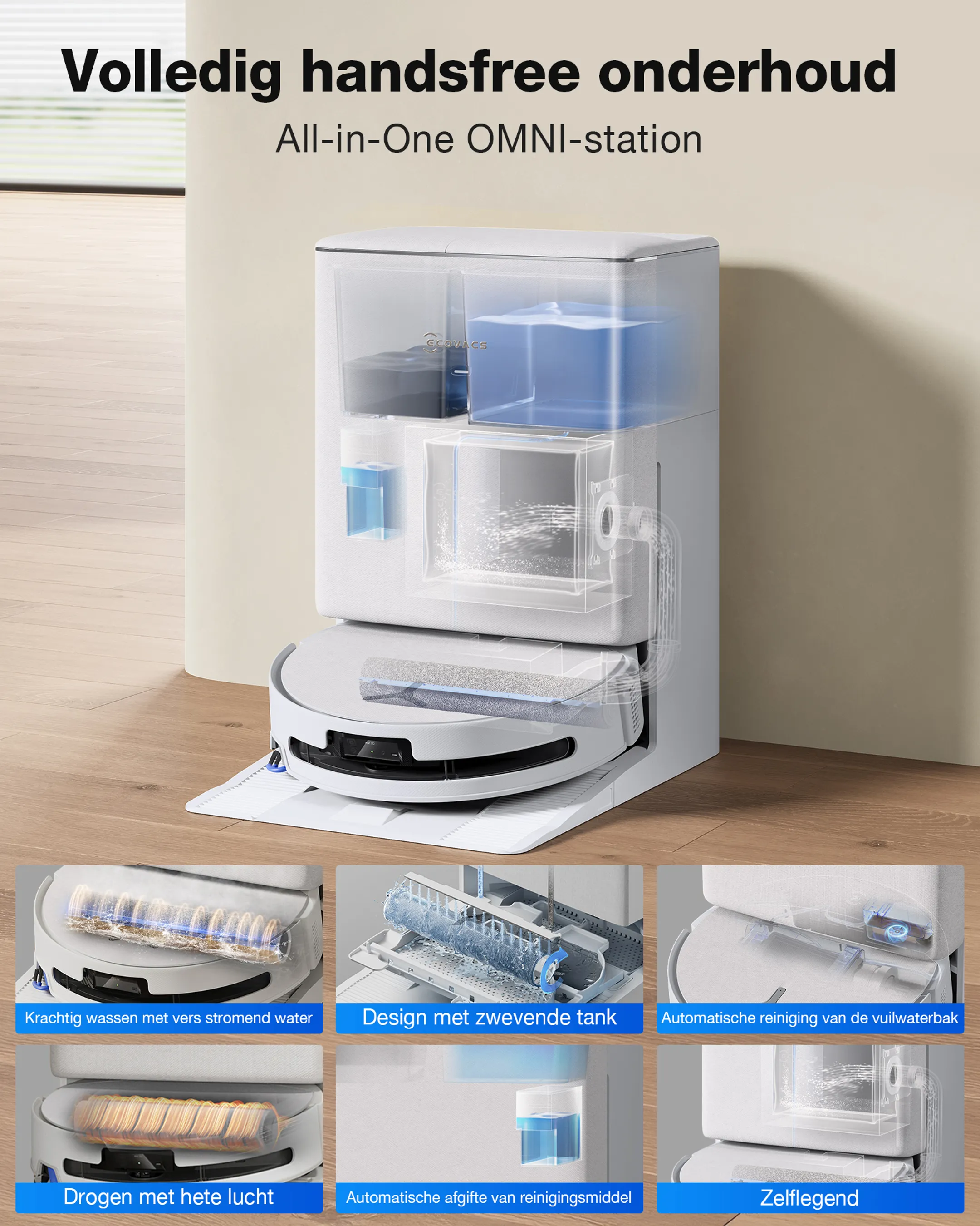 Robotstofzuiger 2in1 Deebot T90 Omni