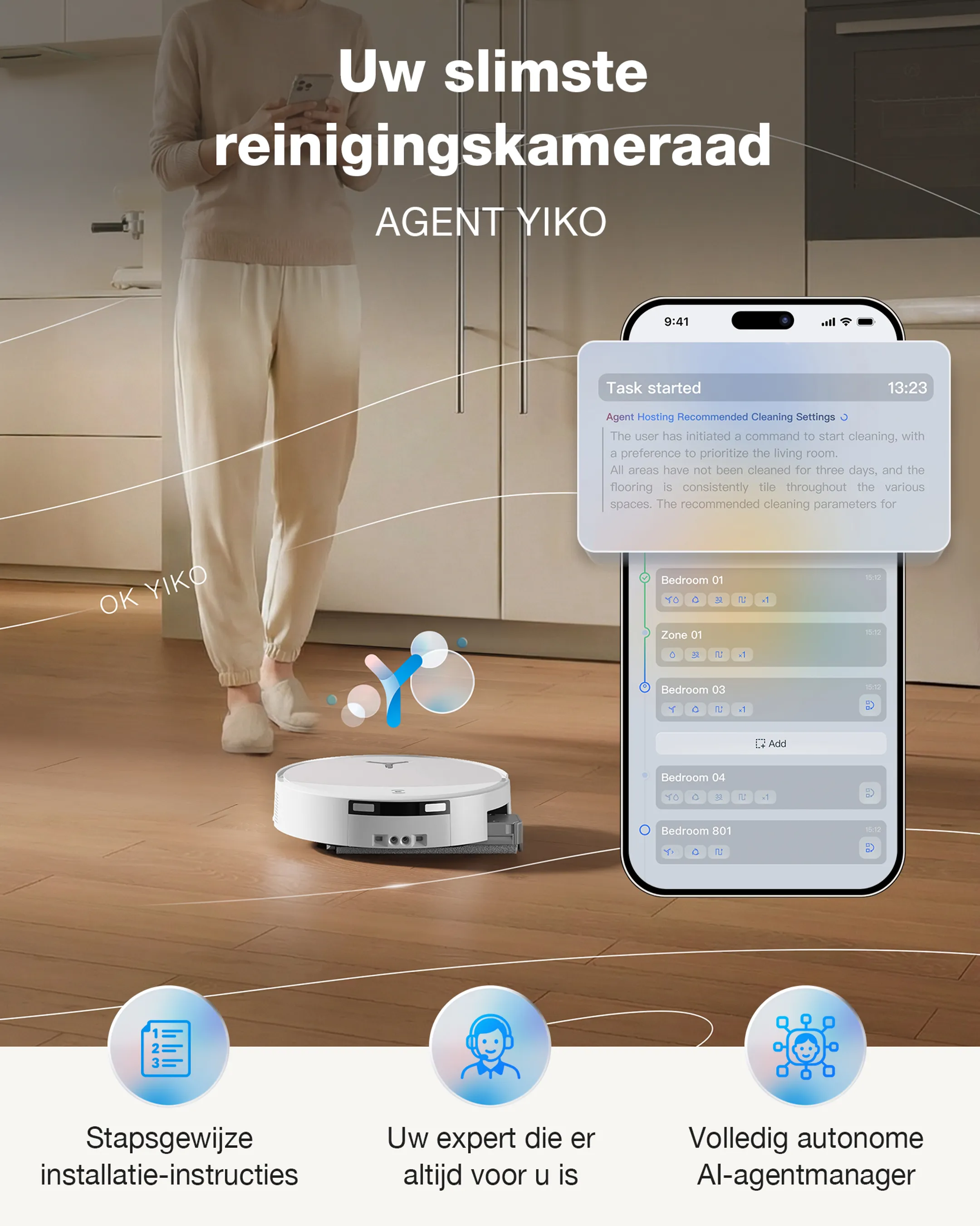 Robotstofzuiger 2in1 Deebot T90 Omni