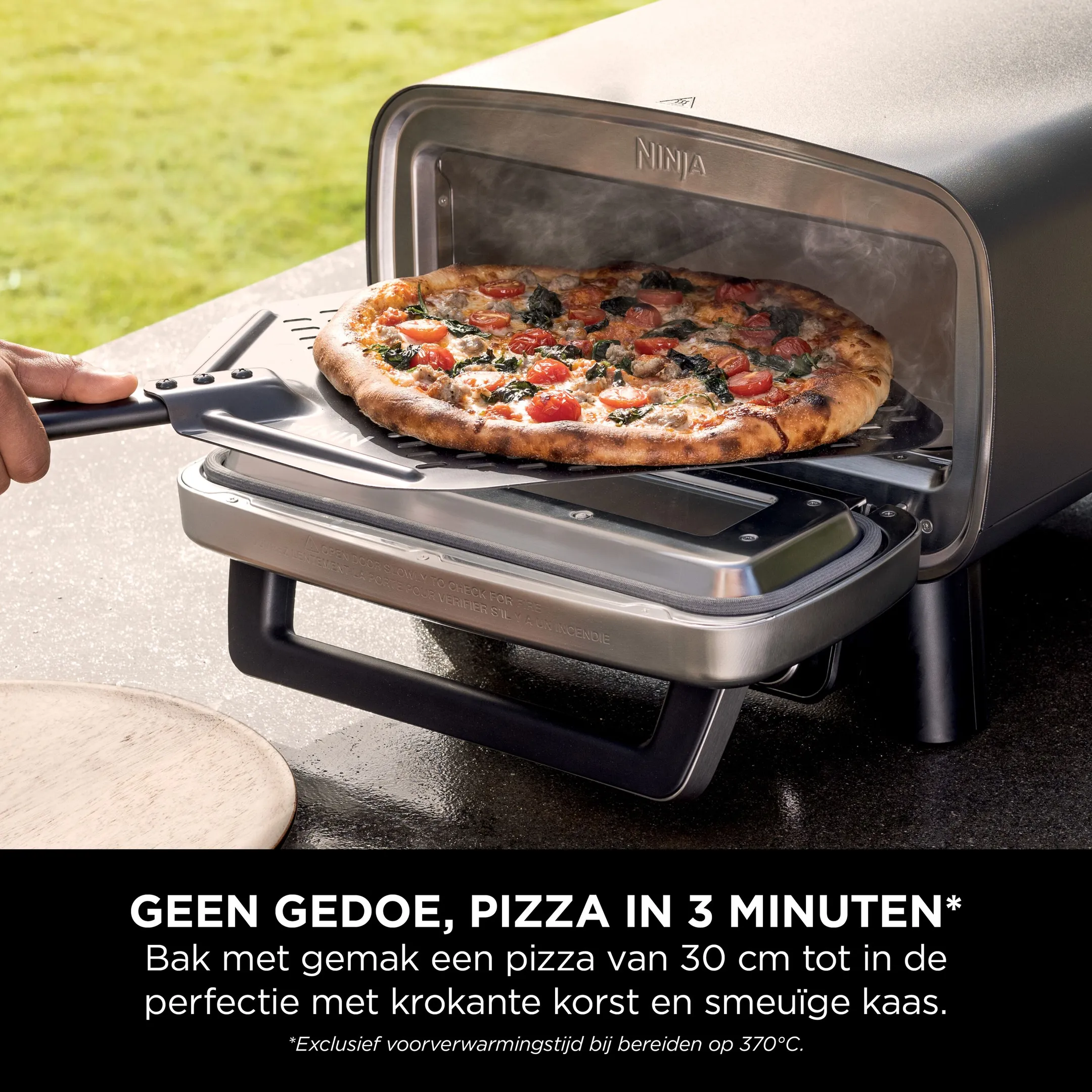 Elektrische buitenpizzaoven en airfryer MO201EU