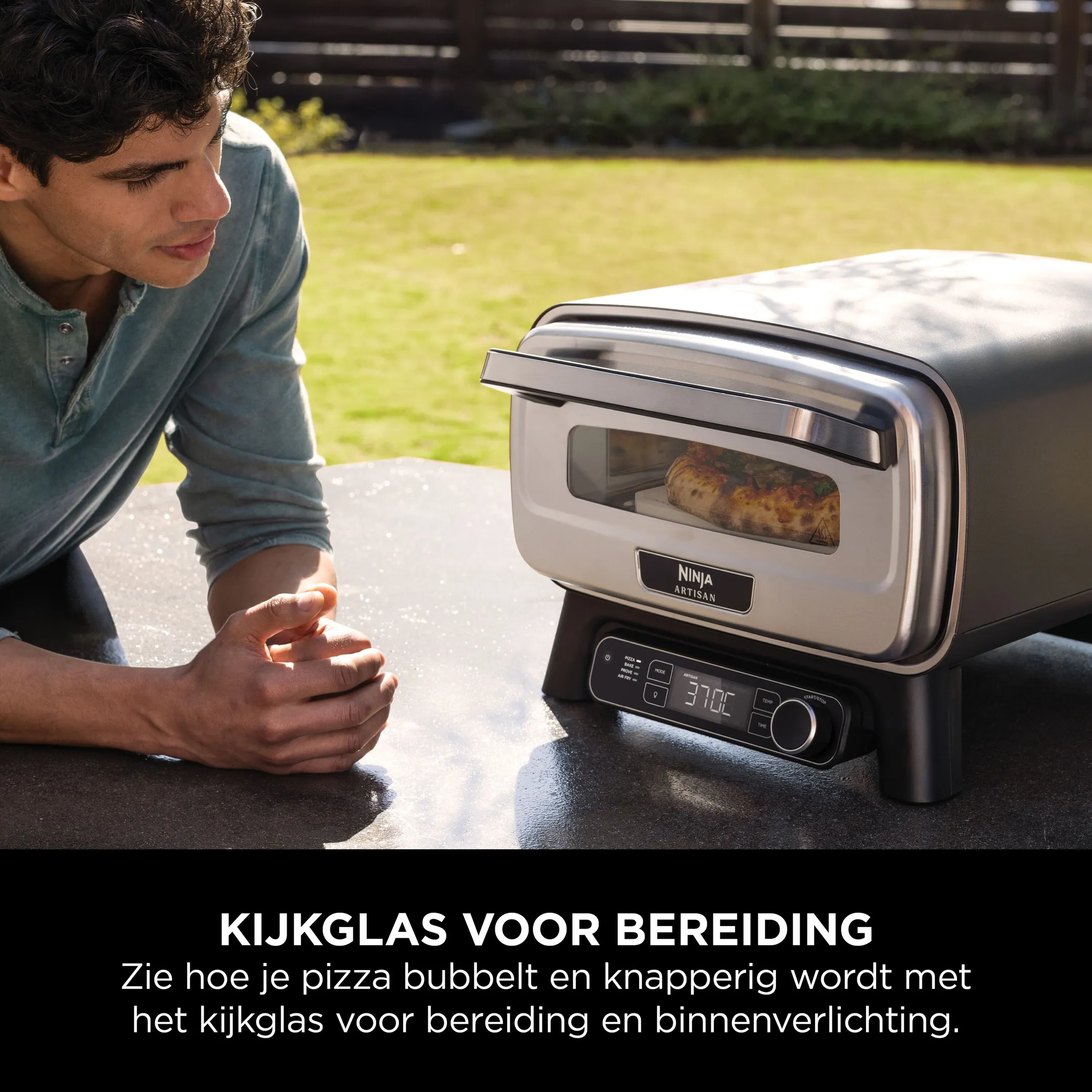 Elektrische buitenpizzaoven en airfryer MO201EU