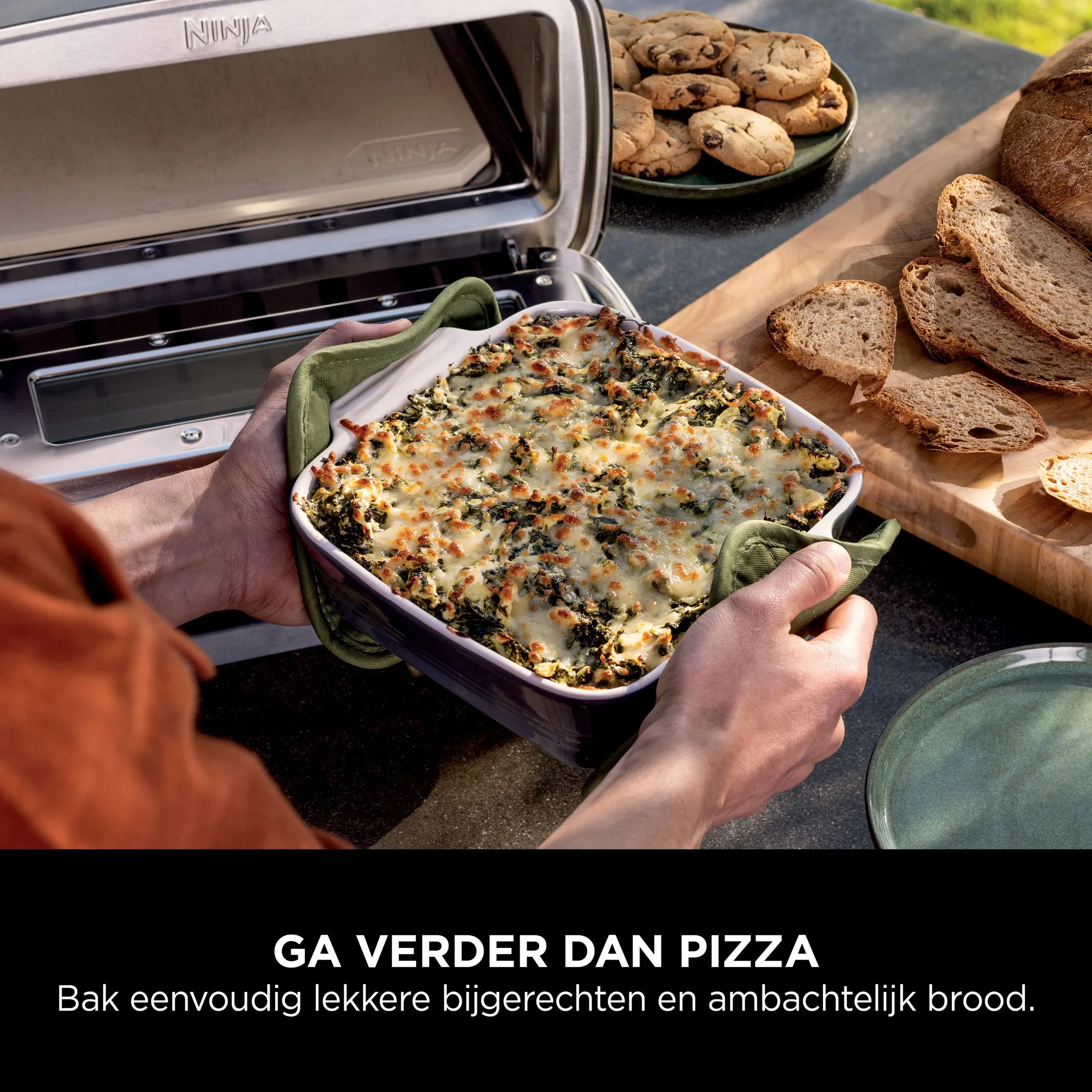 Elektrische buitenpizzaoven en airfryer MO201EU