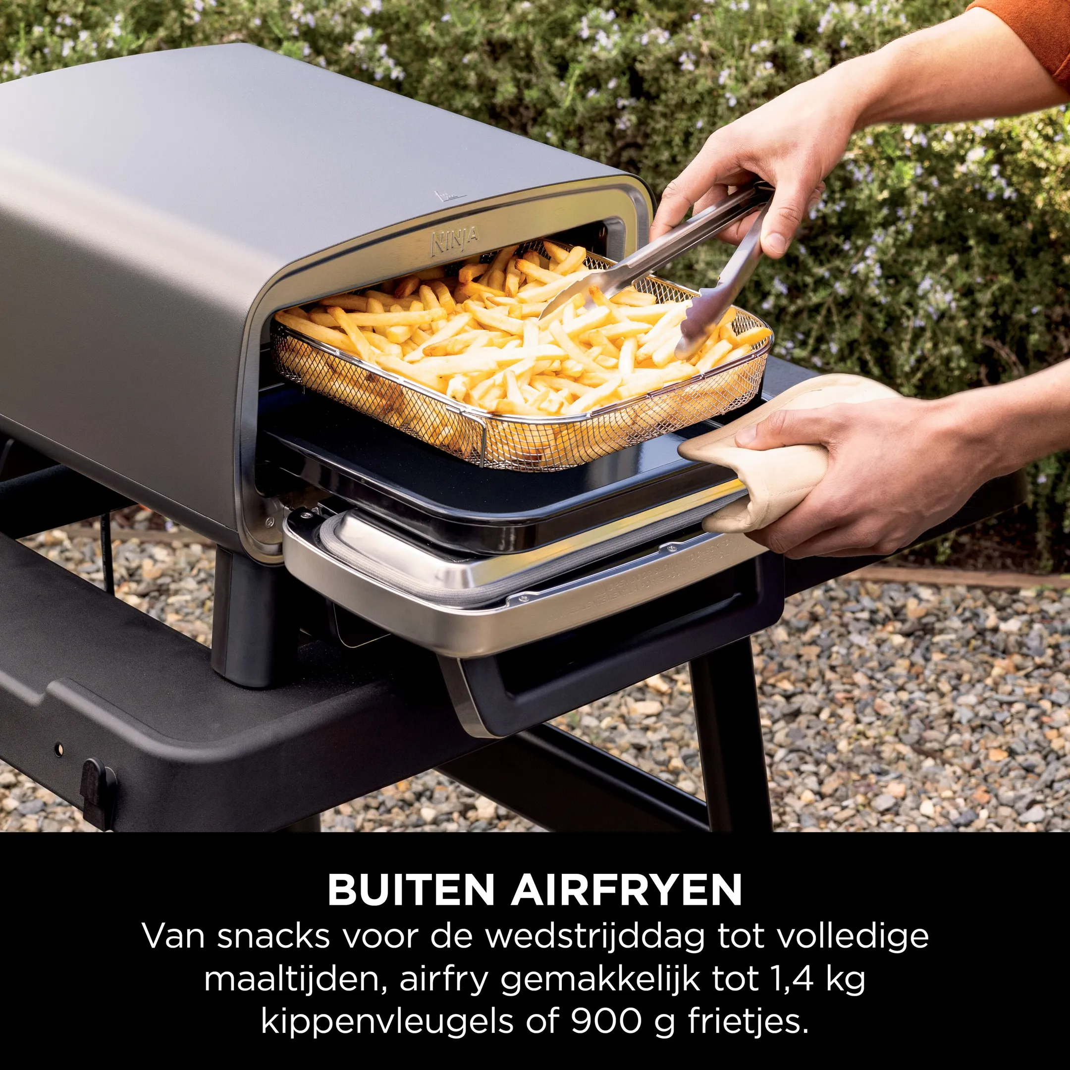 Elektrische buitenpizzaoven en airfryer MO201EU