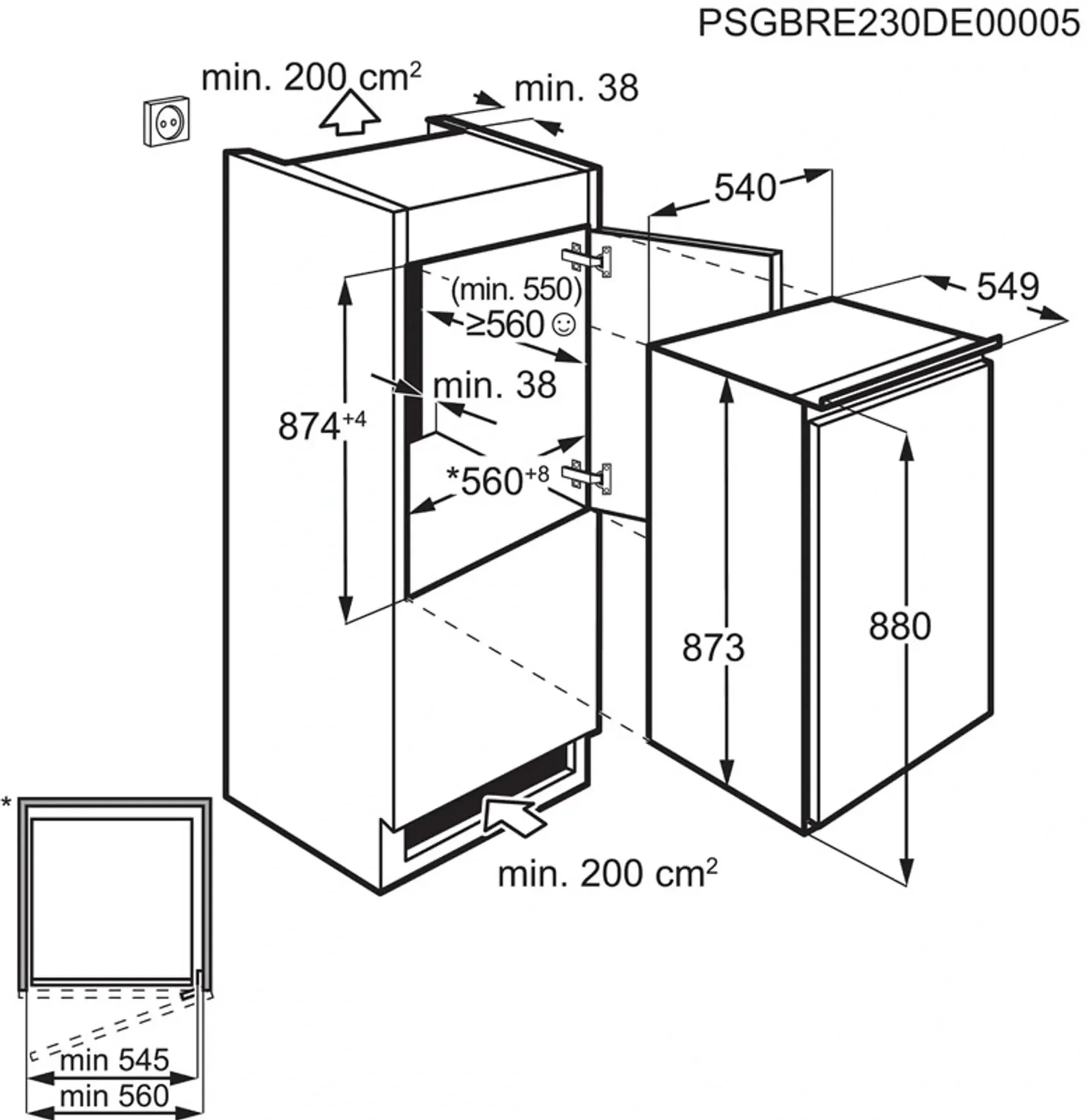 Congélateur encastrable TAB6L88ES