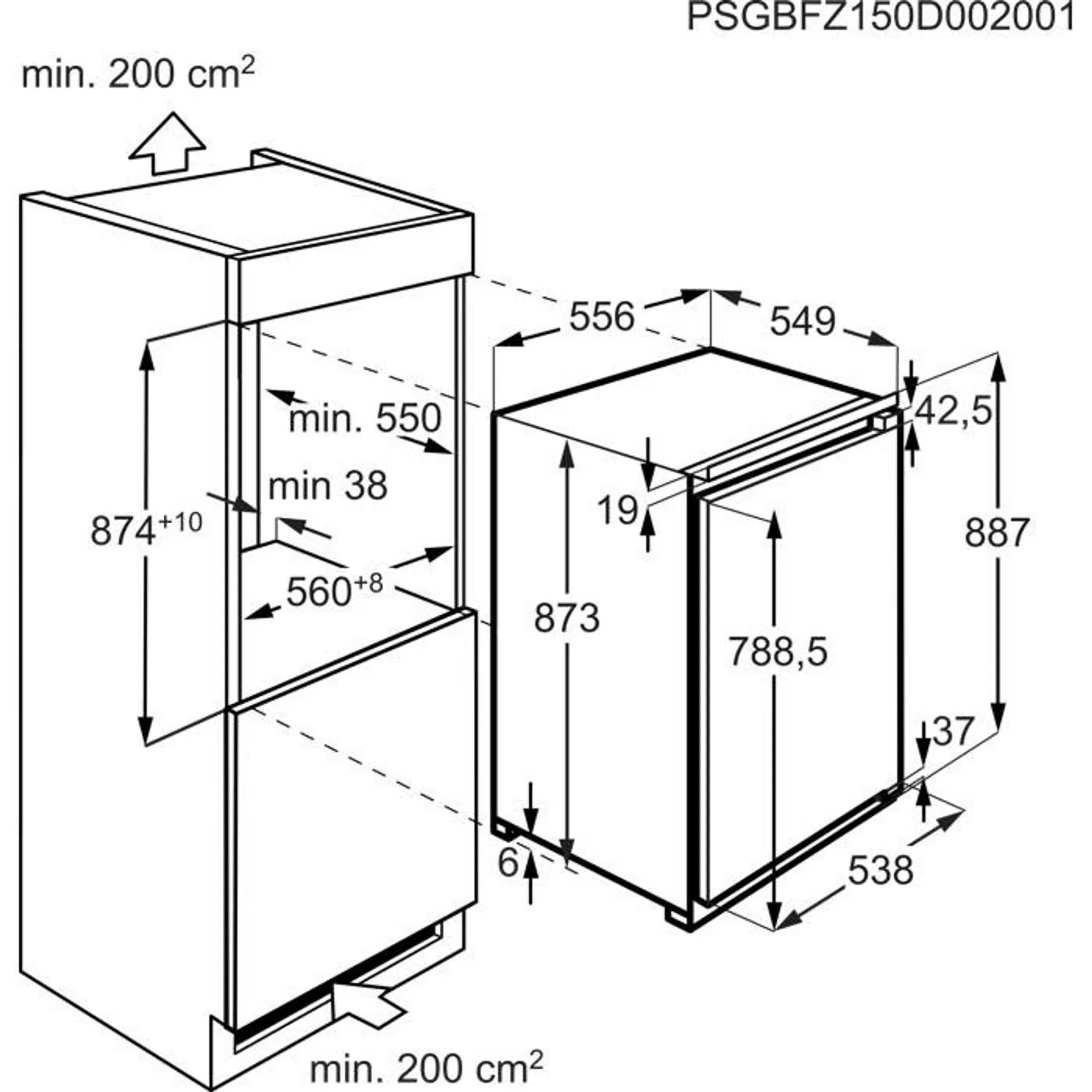 Congèlateur encastrable TAB6L88EF