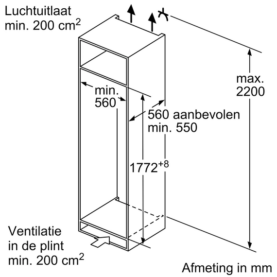 Siemens Inbouw koelkast KI81RADD0 iQ500 hyperFresh 177 cm, foto 2