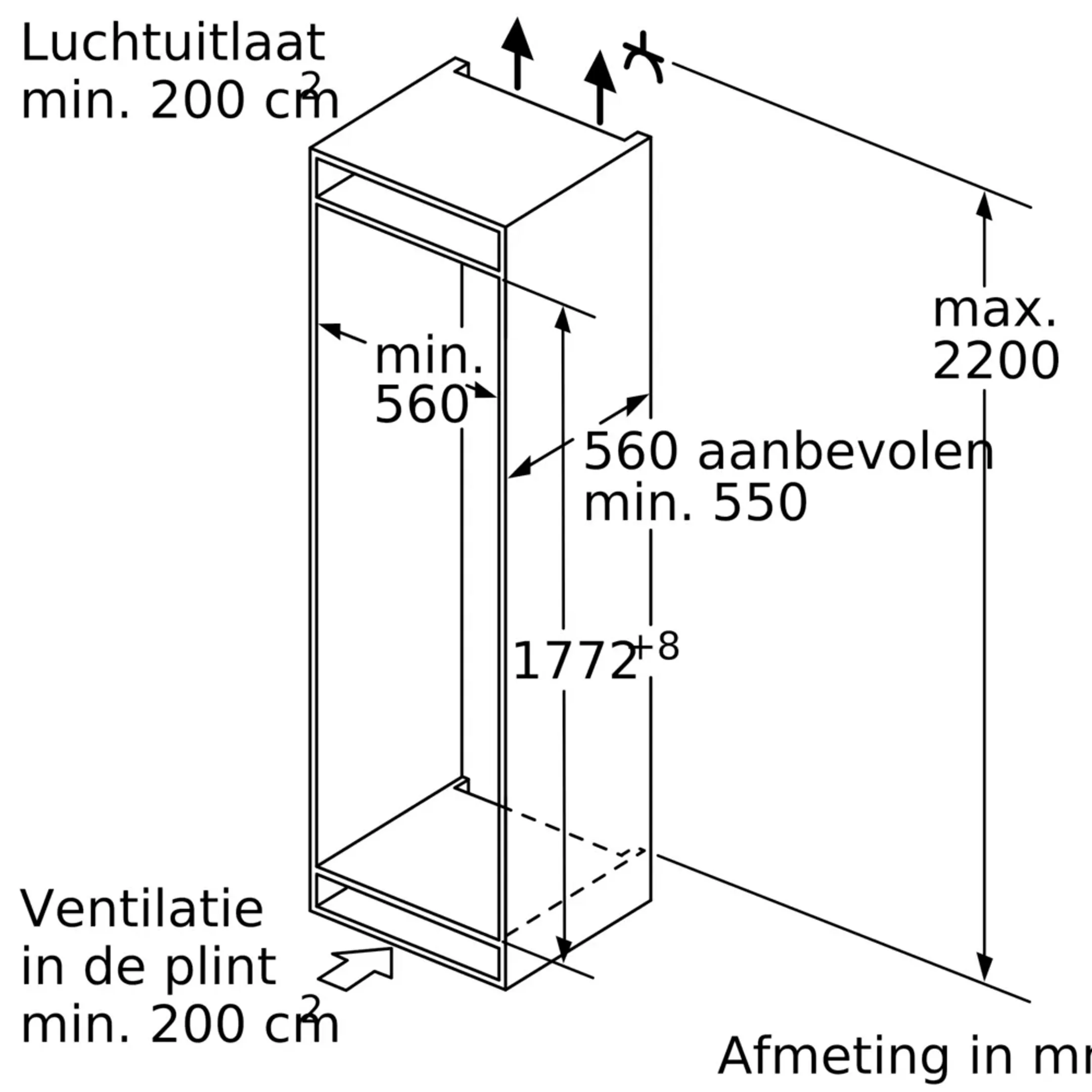 Congèlateur encastrable GI81NACE0 iQ500 No-frost  177 cm