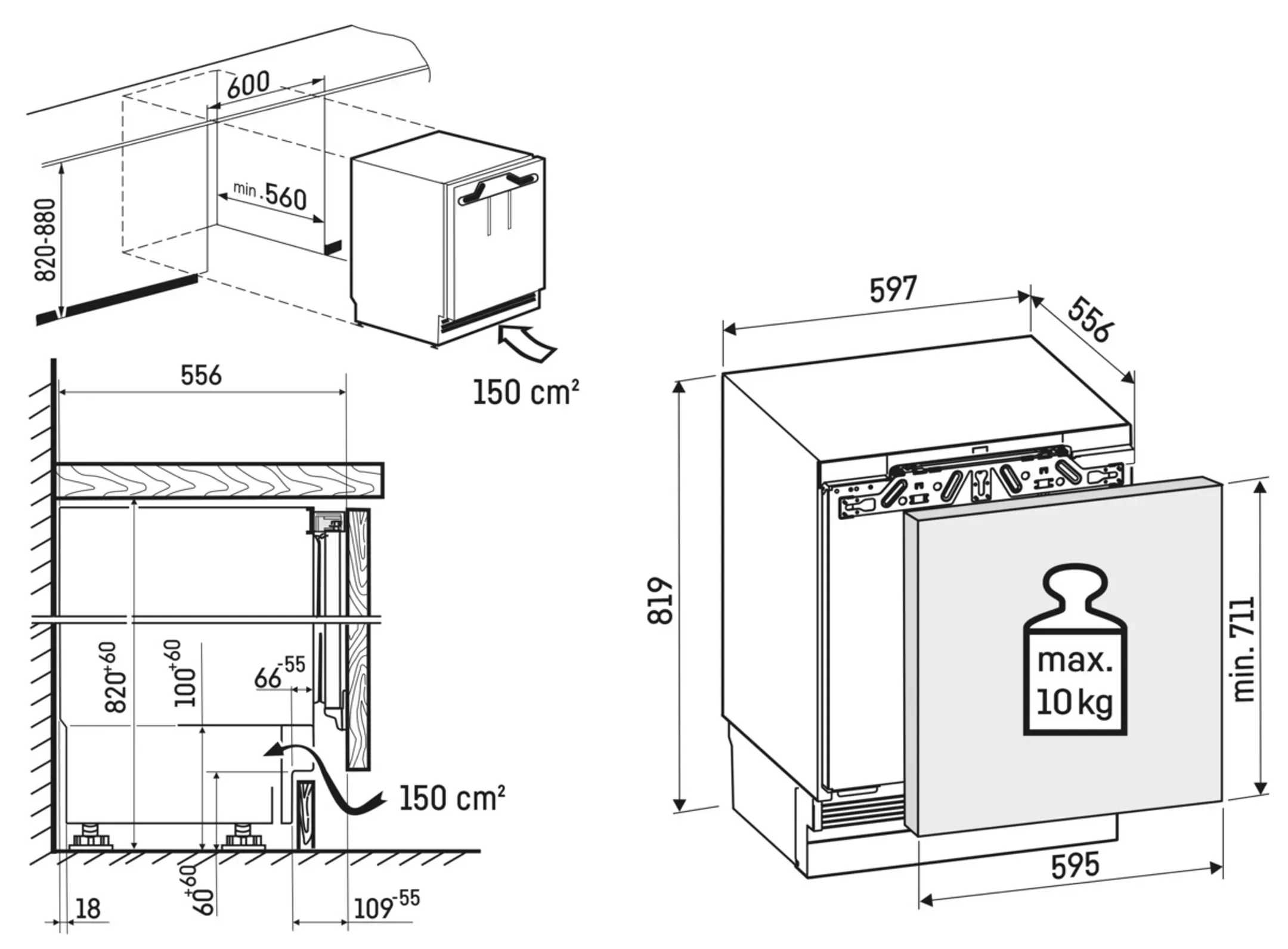 Congèlateur encastrable SUFd 3603 Pure