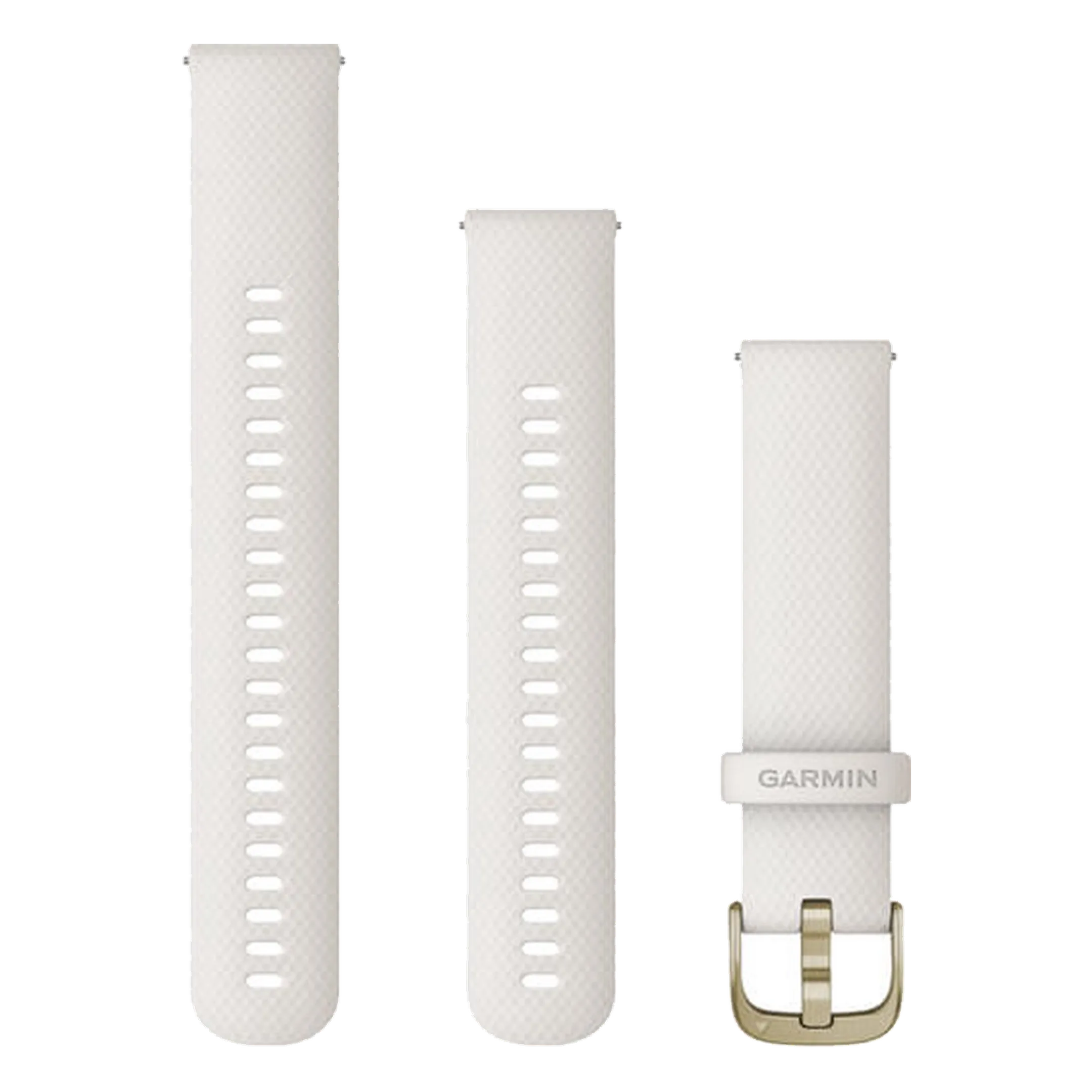 Quick Release 20 mm - Bracelet en silicone - Ivoire/Or