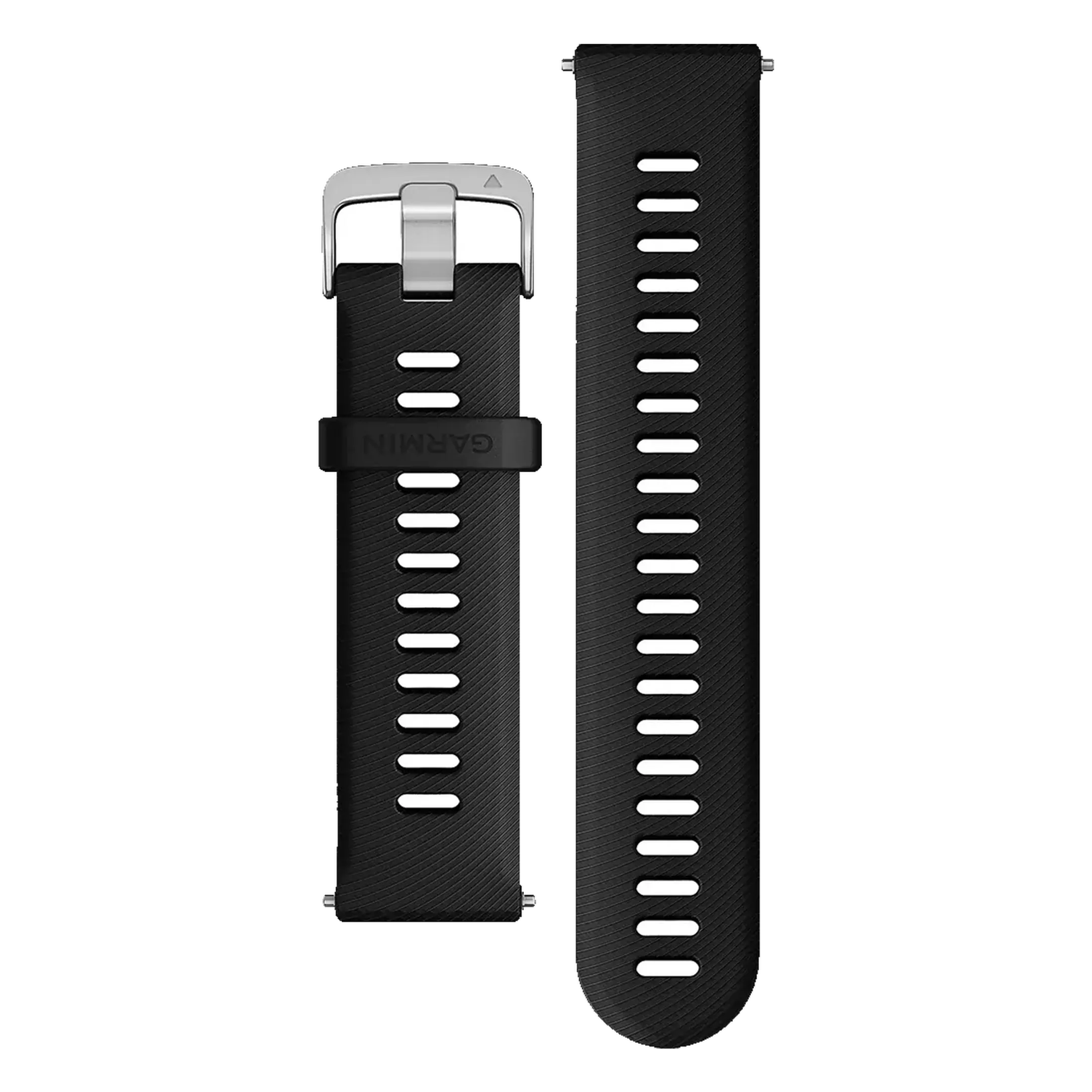 Quick Release 22 mm - Bracelet en silicone - Noir/Argent