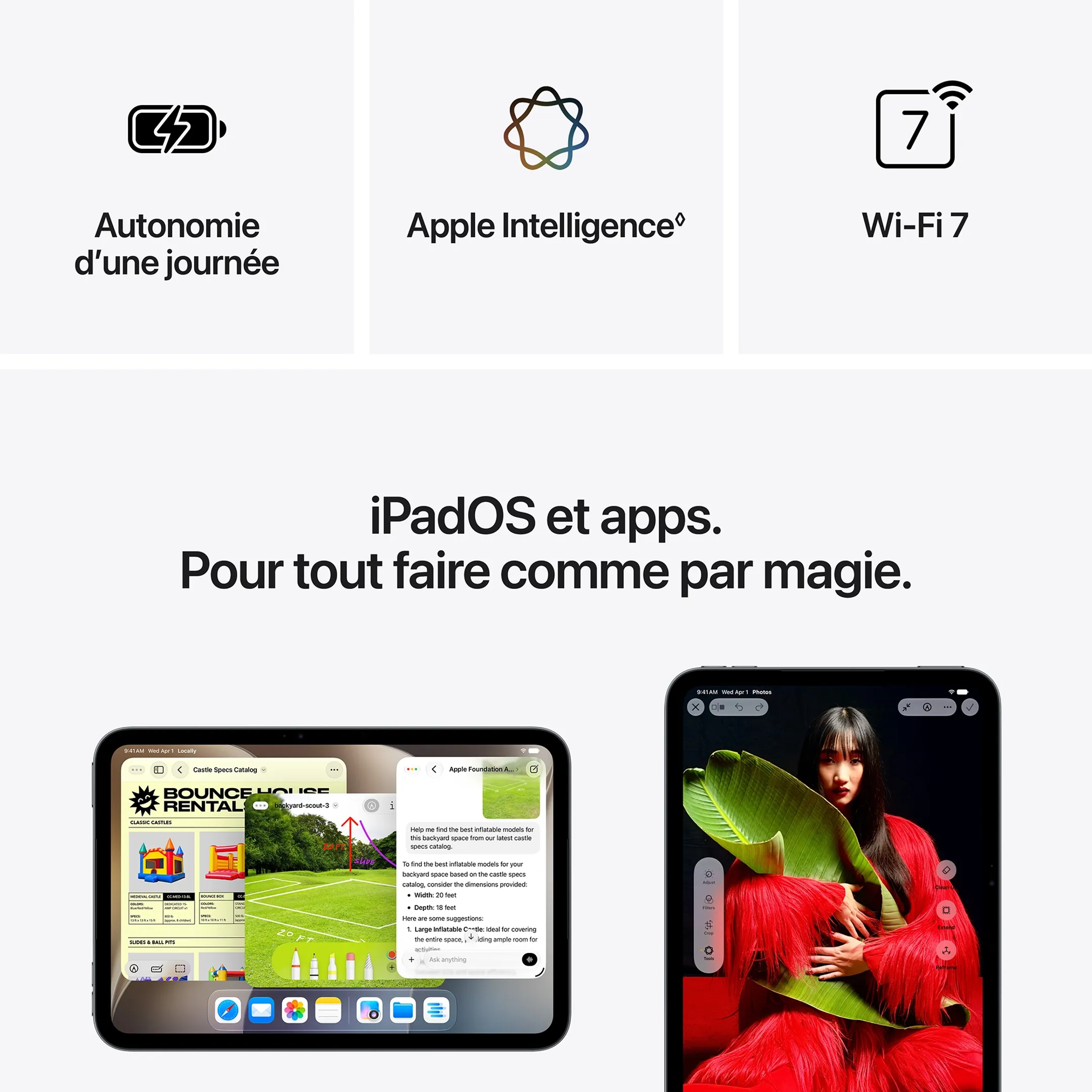 iPad mini (2026) - wifi 256Go - Midnight avec verre nano-texture